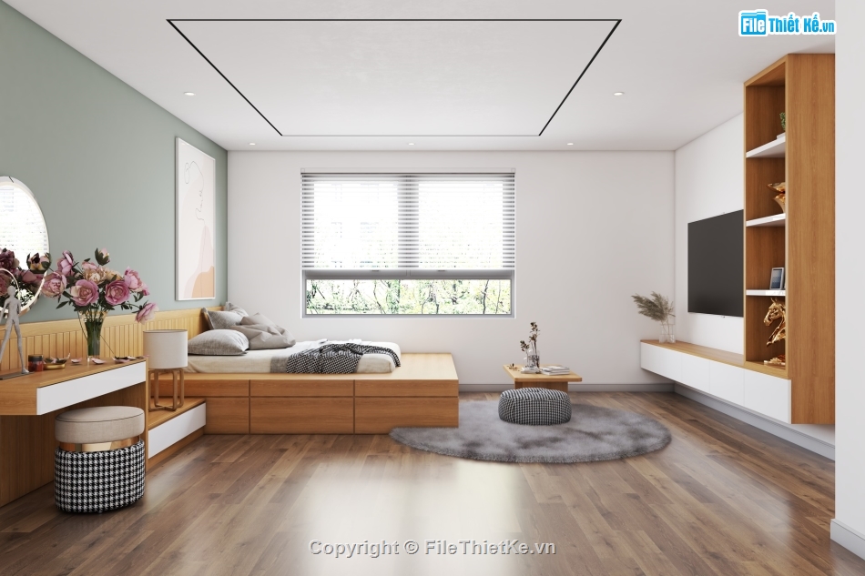 File sketchup phòng ngủ,vray 5.1 Phòng ngủ,sketchup Phòng ngủ,sketchup nội thất phòng ngủ,Model nội thất Phòng ngủ